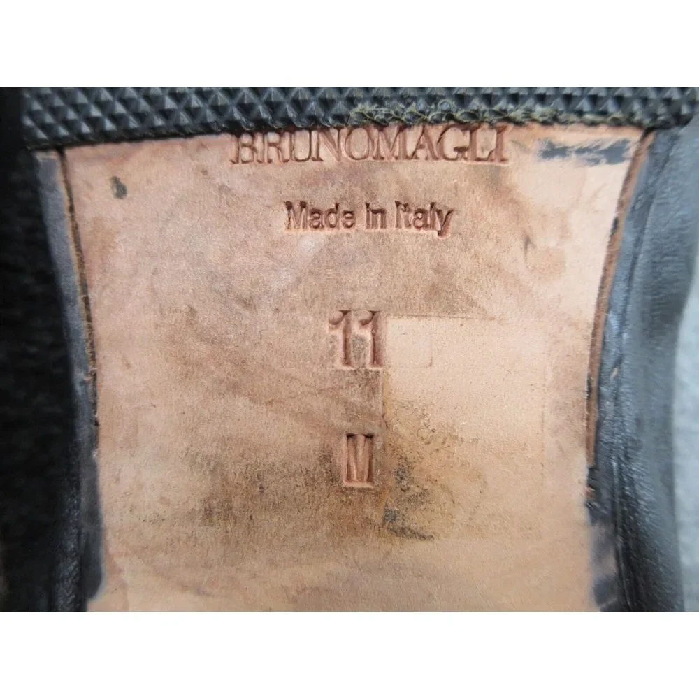 Bruno Magli Loafers Mens Size‎ 11 M Black Leather Horsebit Dress Shoes Italy